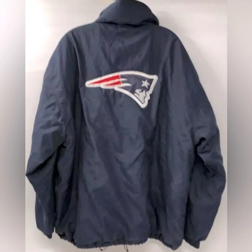 [NFL] Vintage New England Patriots NFL Navy Blue Outdoor Winter Jacket Men's XXL - Picture 2 of 8